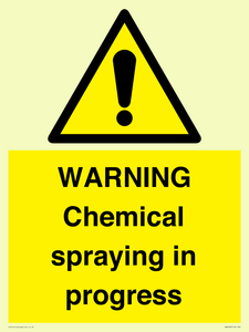 WARNING Chemical spraying in progress